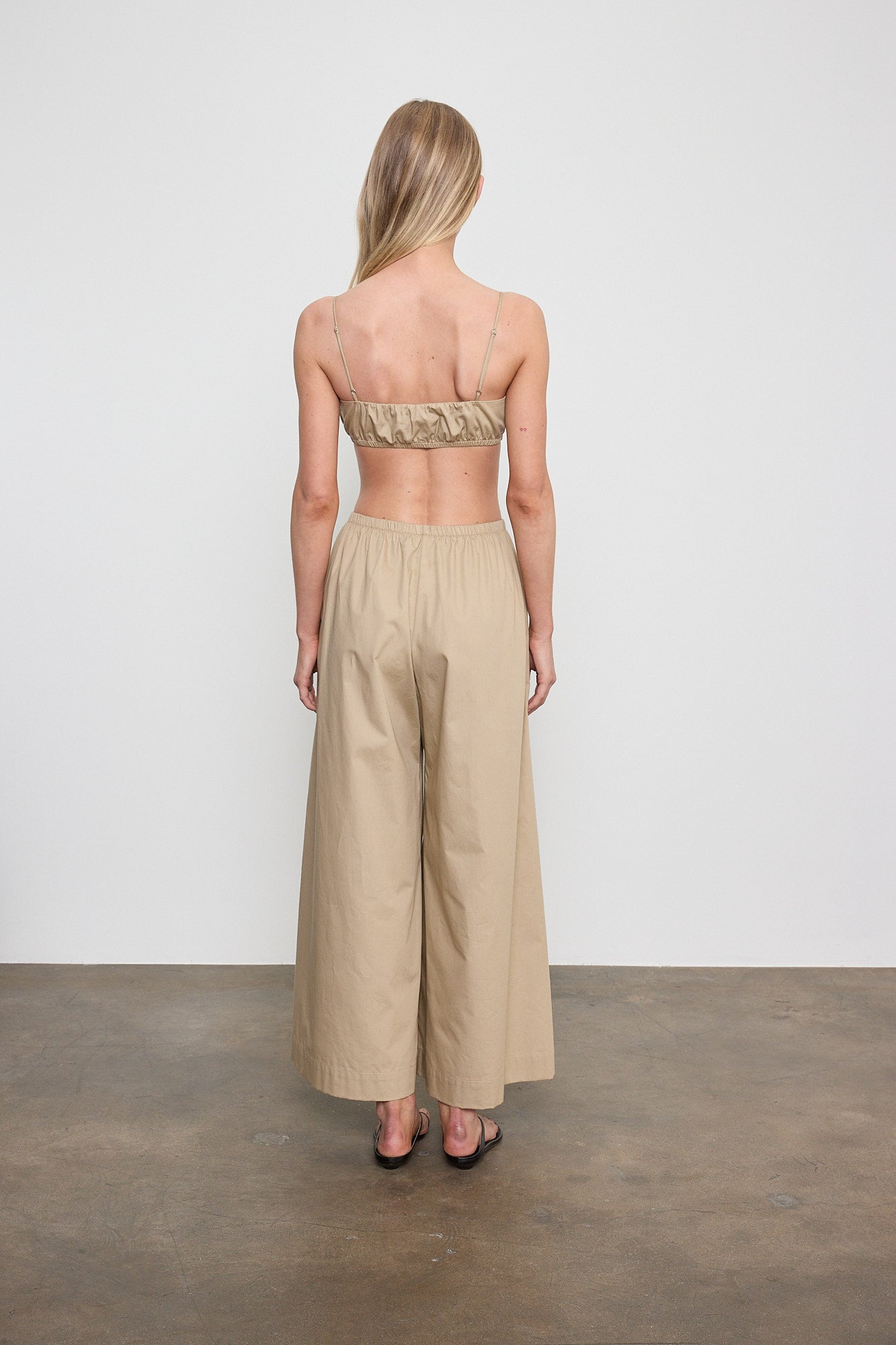 Cotton Cropped Palazzo Pant