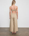 Cotton Cropped Palazzo Pant
