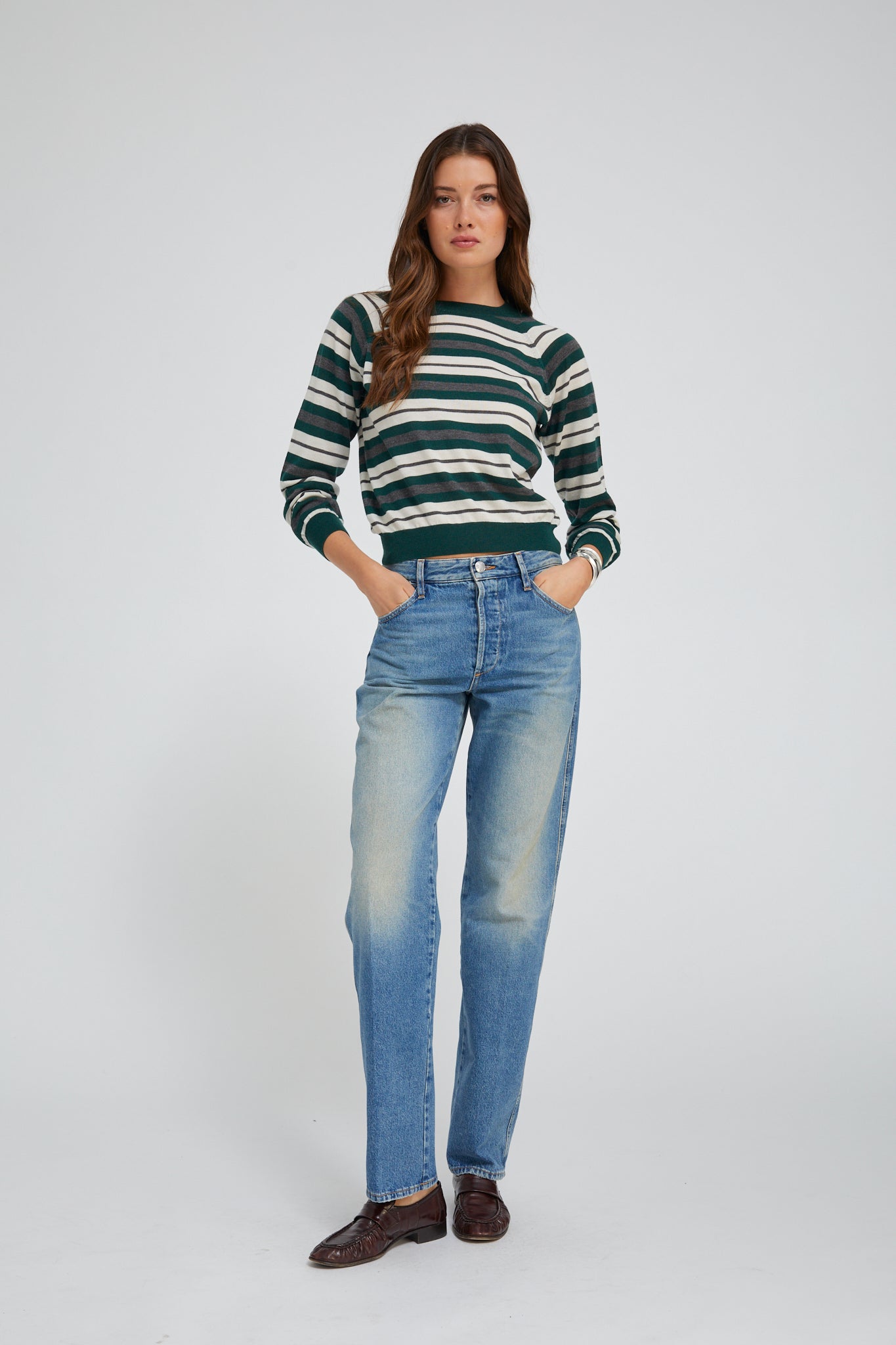 L/S STRIPED RAGLAN TEE