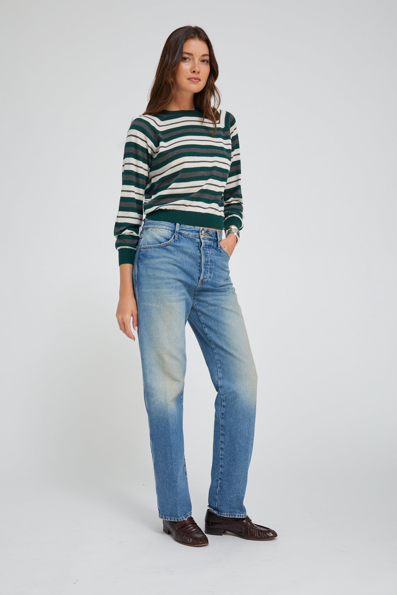 L/S STRIPED RAGLAN TEE