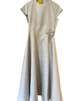 Satin Embellished Cap Sleeve Dress