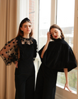 Black Velvet Short Cape