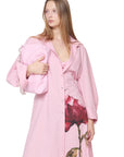 WATERCOLOR FLOWER PRINTED SHIRT DRESS
