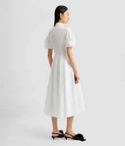 Shortslv Midi Shirt Dress