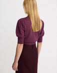 Cropped Pouf Sleeve Sweater