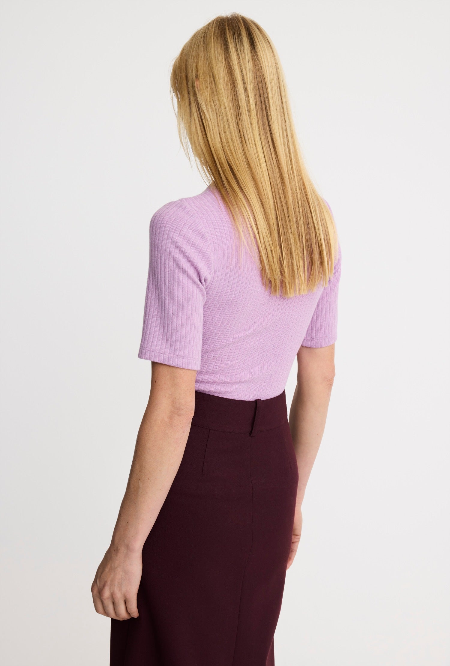 Elbow Sleeve Knit Crewneck