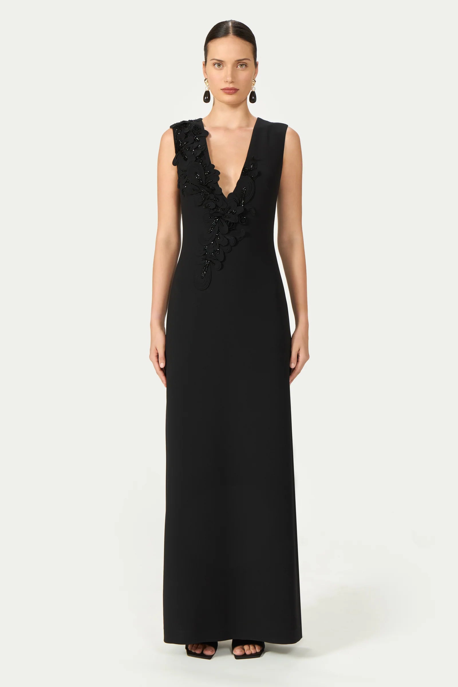 Jevi Crepe Floral Gown