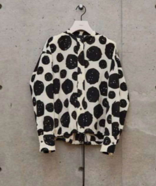 Dot print string shirt