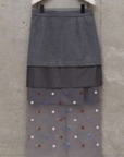 Dot lace layered skirt