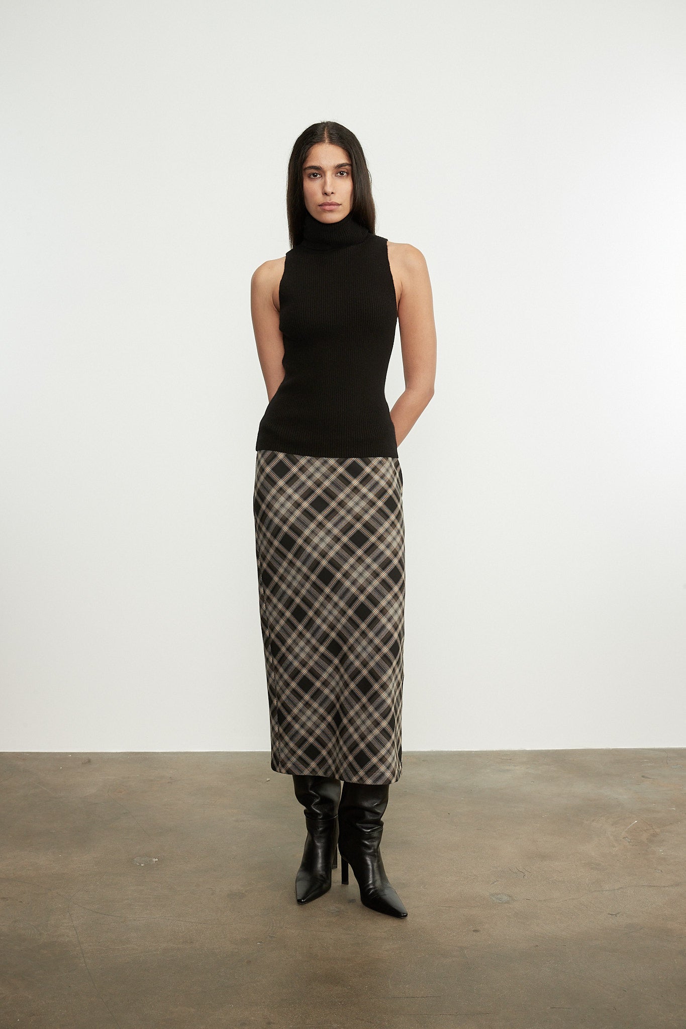 Easy Plaid Bias Skirt