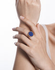 Lapis Disc Ring