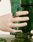 Malachite Disc Ring