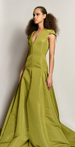 Olive green ballgown