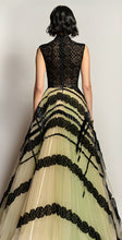 Load image into Gallery viewer, Velvet And Flocked Lace Gown