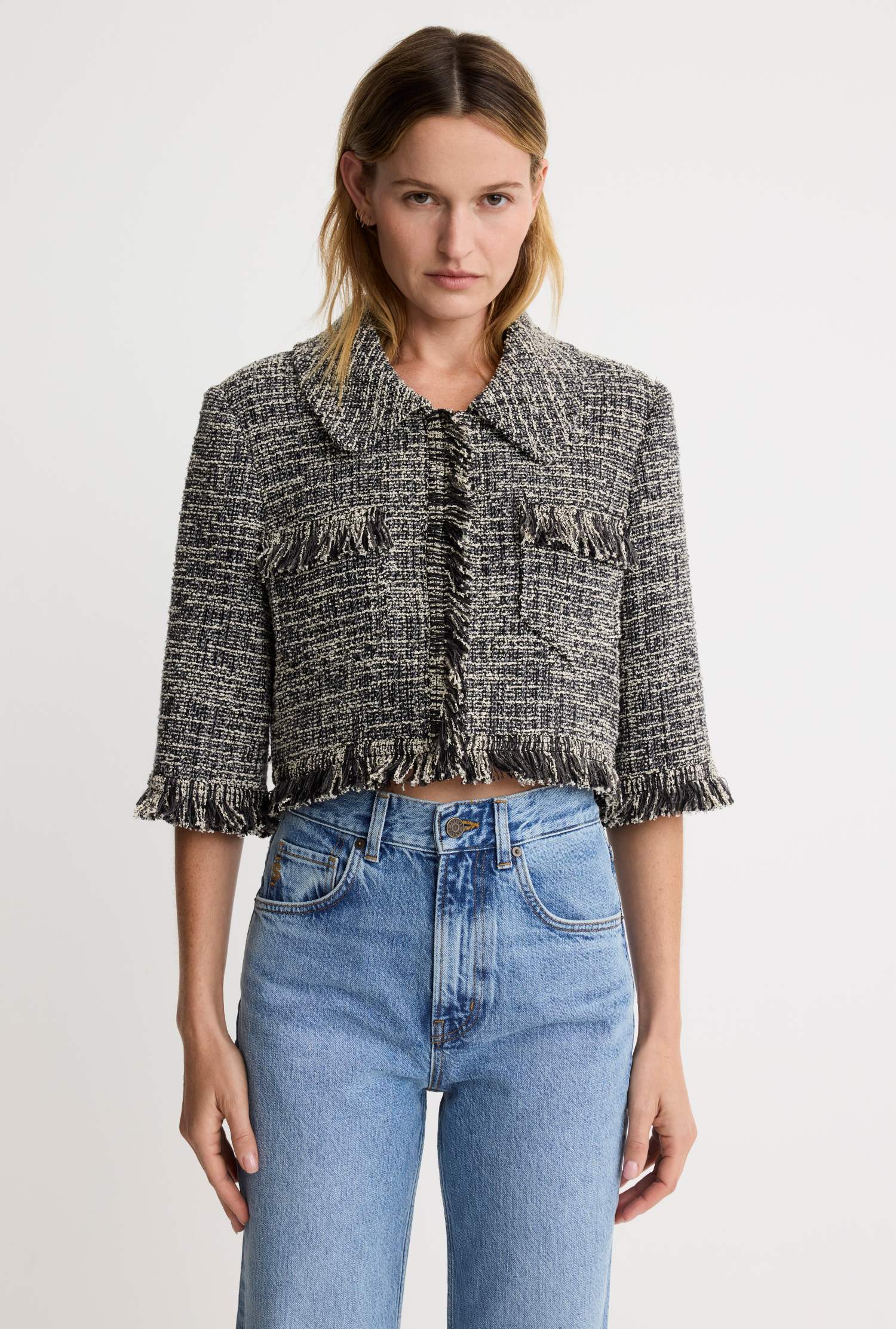 Cropped Sleeve Mini Jacket