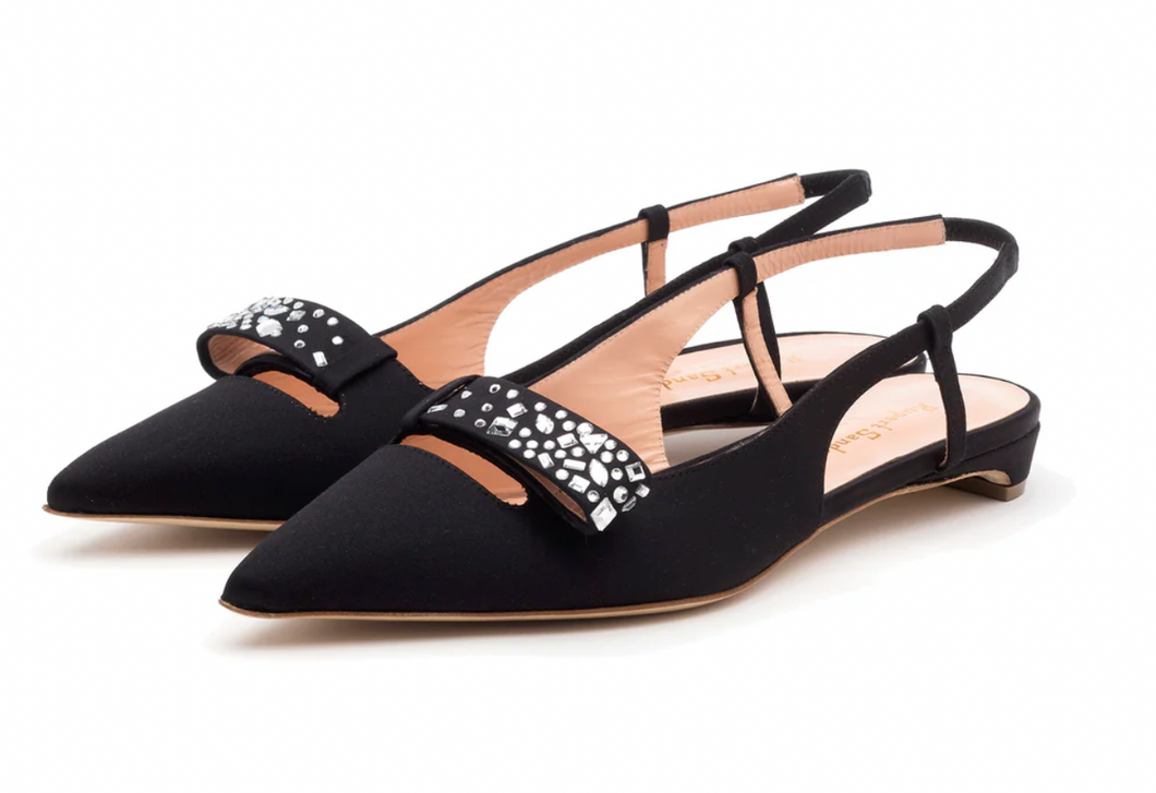 Strass Homai Crepe Pointy Flat