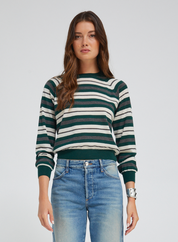 L/S STRIPED RAGLAN TEE