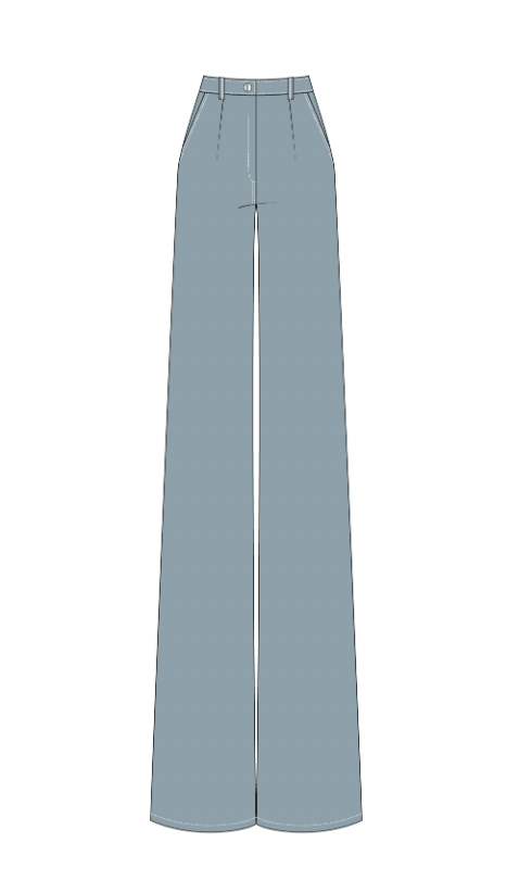 Low-rise Pleated Jean