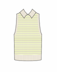 Striped Mesh Collared Tank