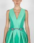 Mikado Drop Waist Gown