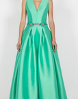 Mikado Drop Waist Gown