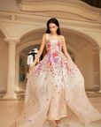 Louisa Petal Pink Draped Gown