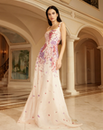 Louisa Petal Pink Draped Gown
