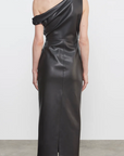 Leather sculpted dress