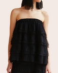 Black Cris Plumetis Blouse