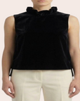 Valerio Black Velvet Blouse