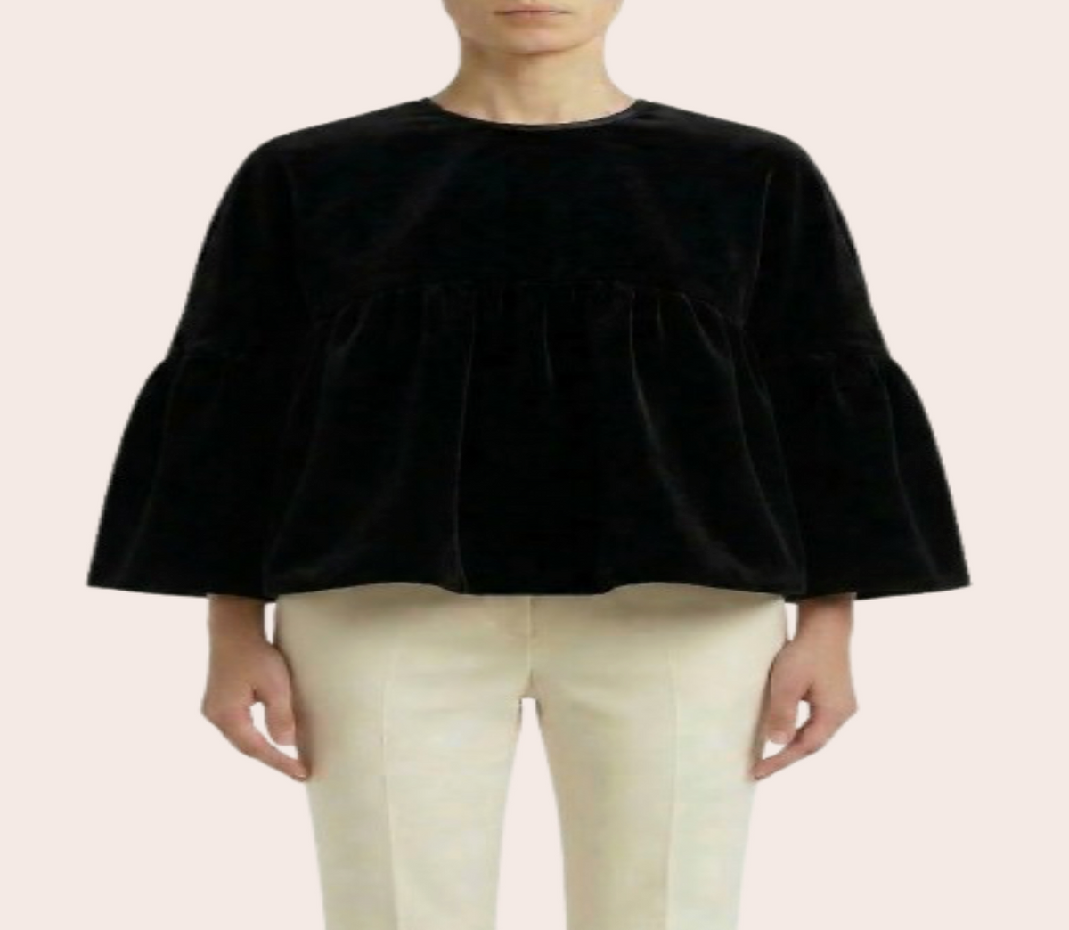 Black Velvet Short Cape