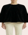 Black Velvet Short Cape