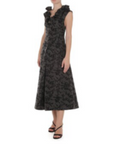 Flocked Printed Radzmir Midi Dress