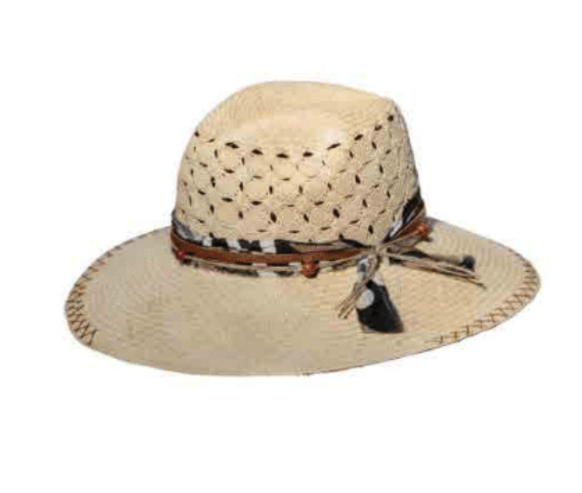 Open Weave Panama Hat Long Brim