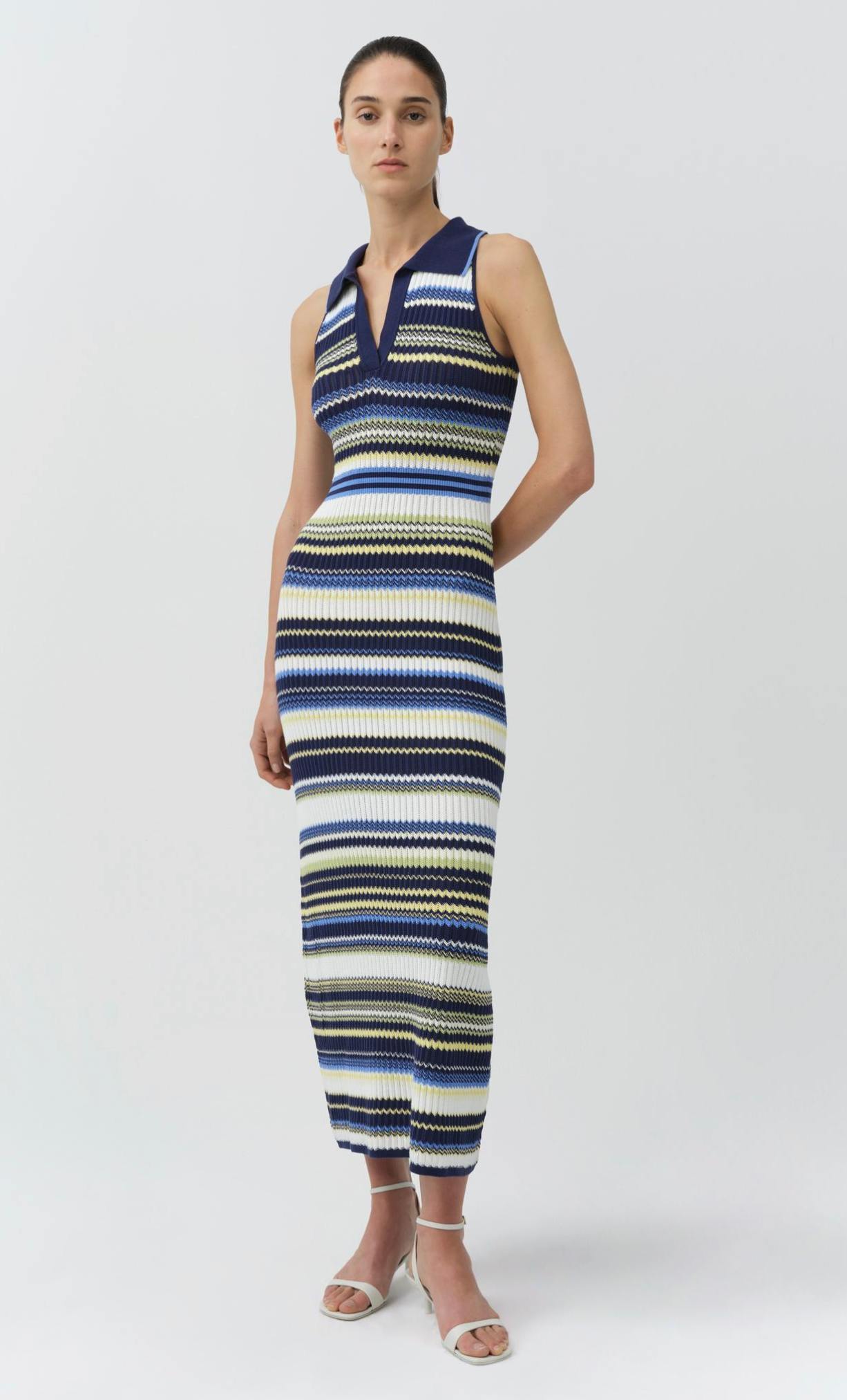 Kerrin Collared S/L Midi Dress