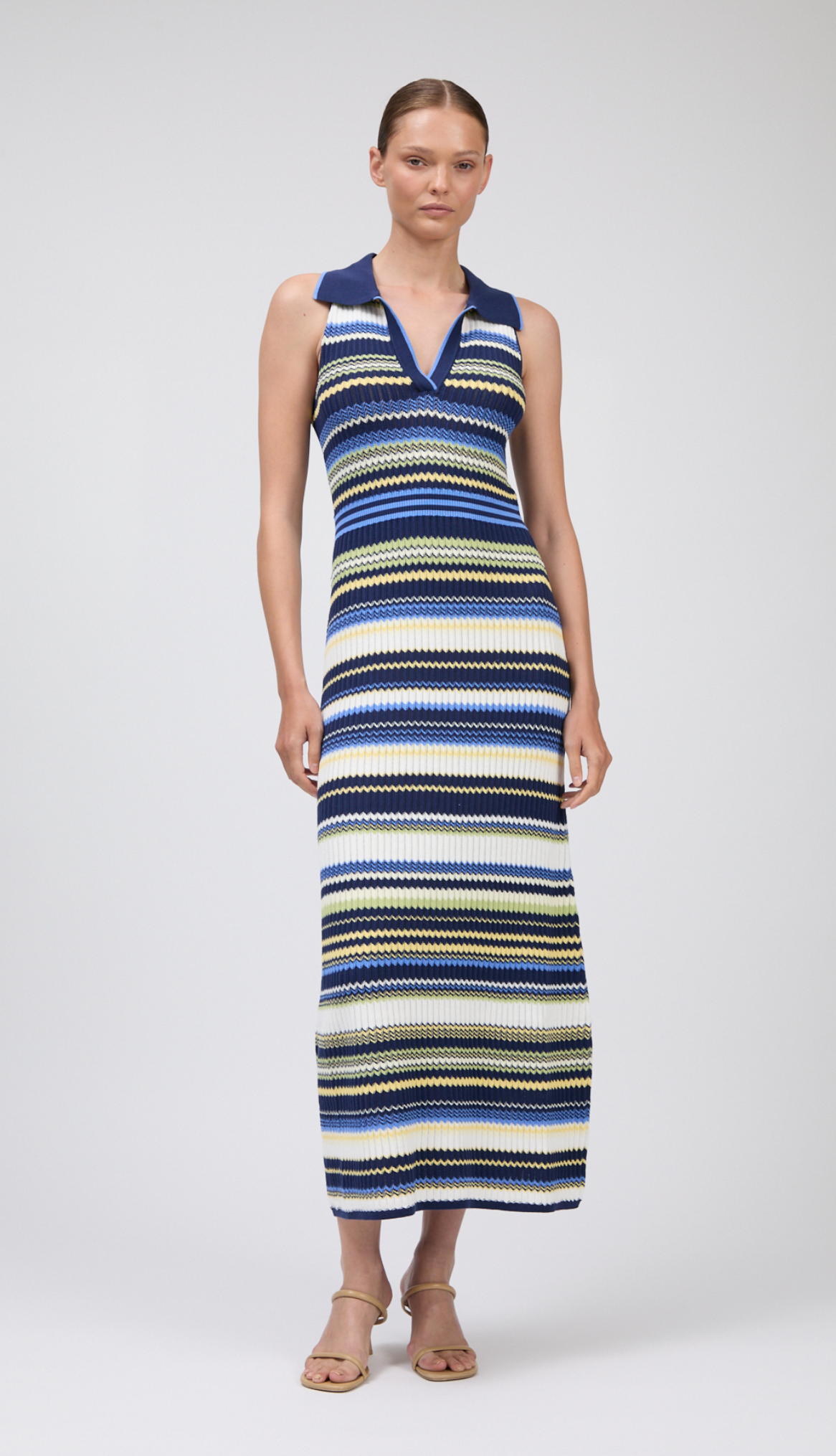 Kerrin Collared S/L Midi Dress