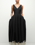 Mira S/L Structured Midi Dress