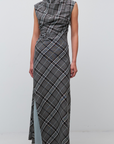 Burke S/L Draped Midi Dress