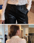 Blouse wool lace