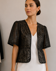 Laser Leather Puff Jacket