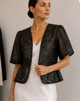 Laser Leather Puff Jacket