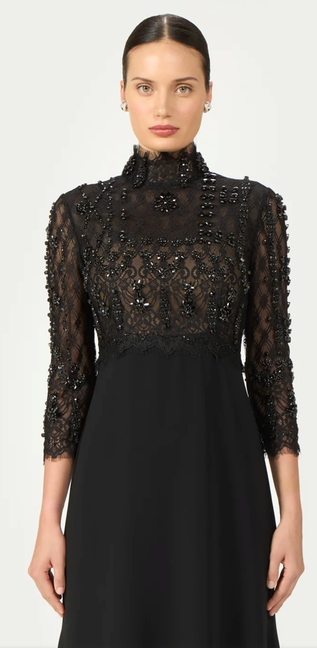 Brona Hand Beaded Lace Gown