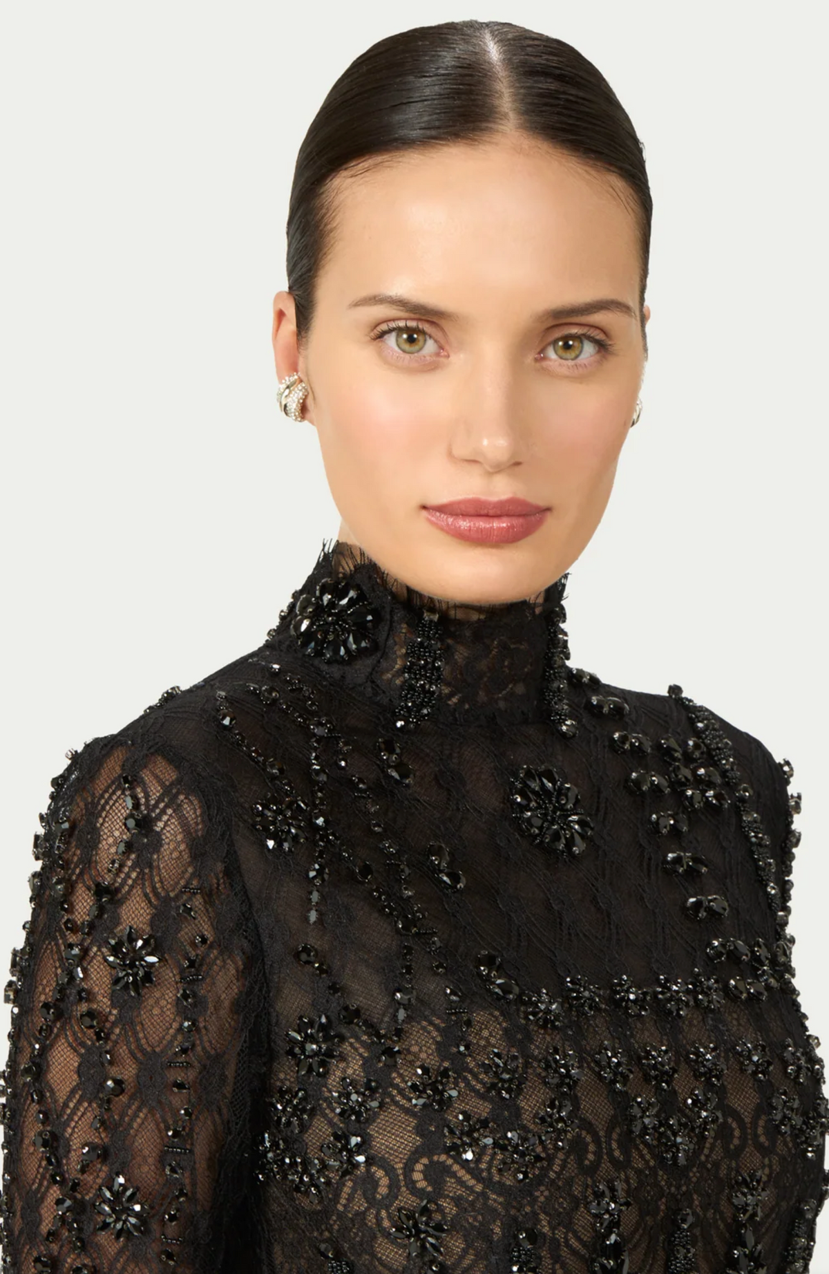 Brona Hand Beaded Lace Gown