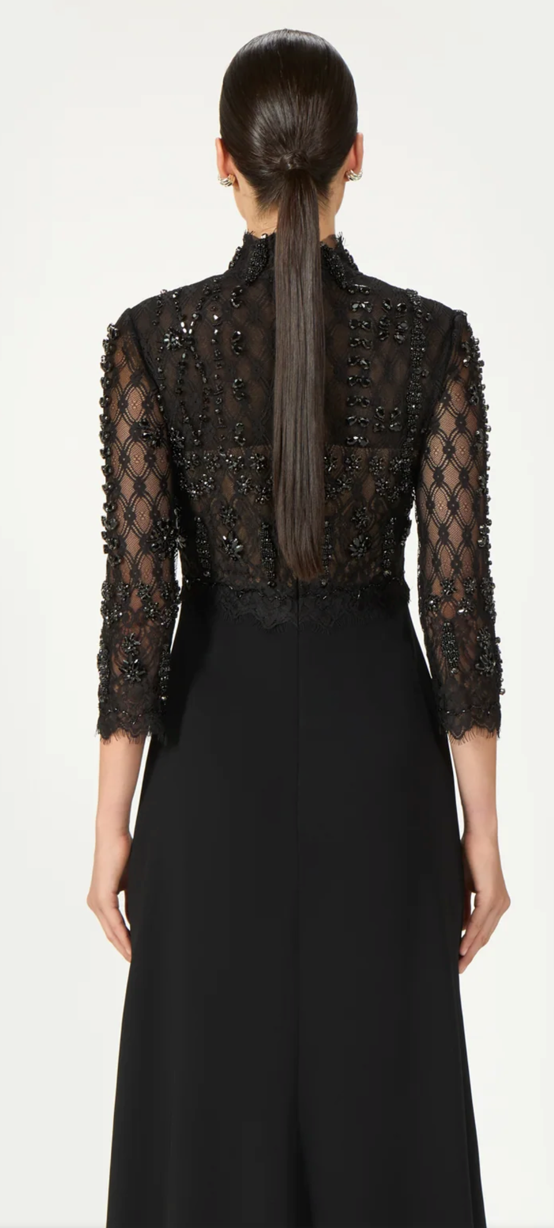 Brona Hand Beaded Lace Gown