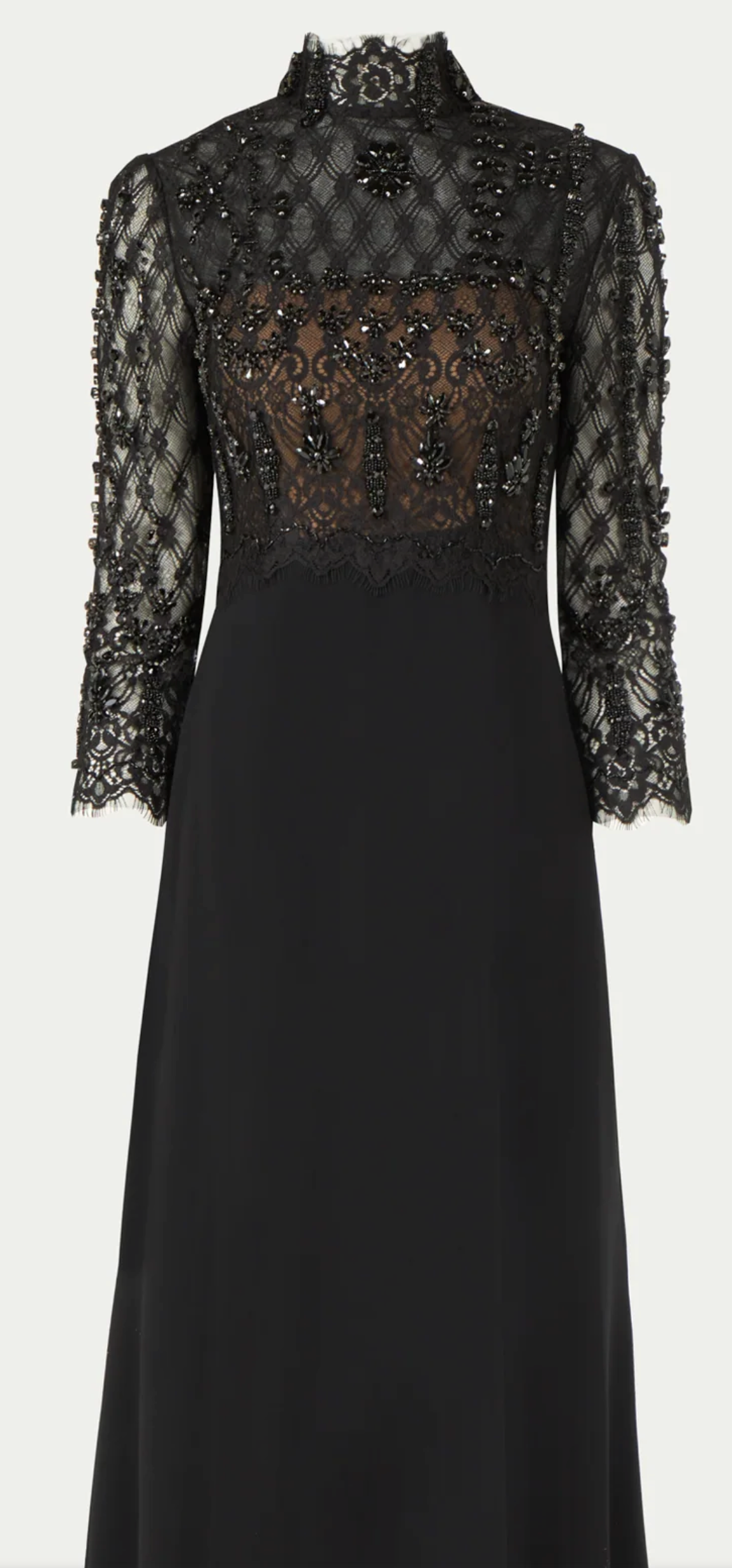 Brona Hand Beaded Lace Gown