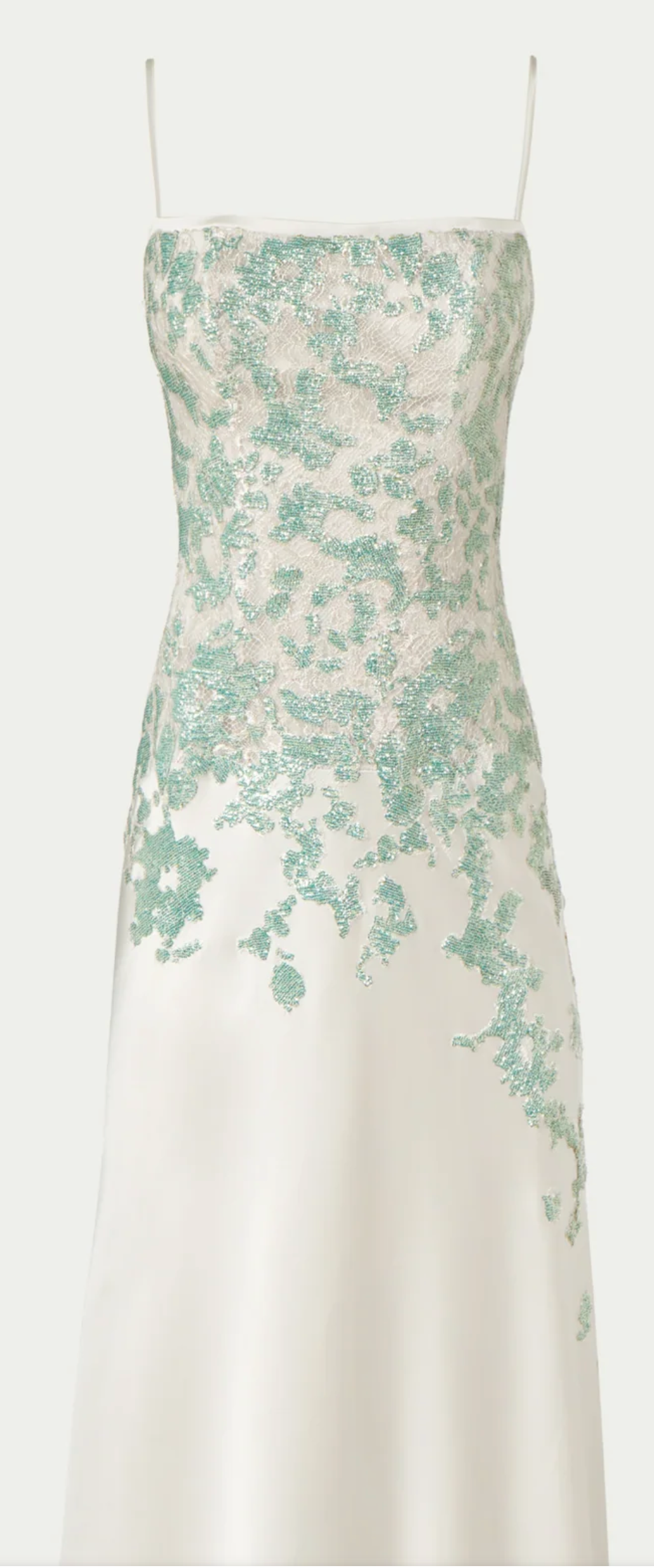 Jennan Sequin Lace Satin Gown