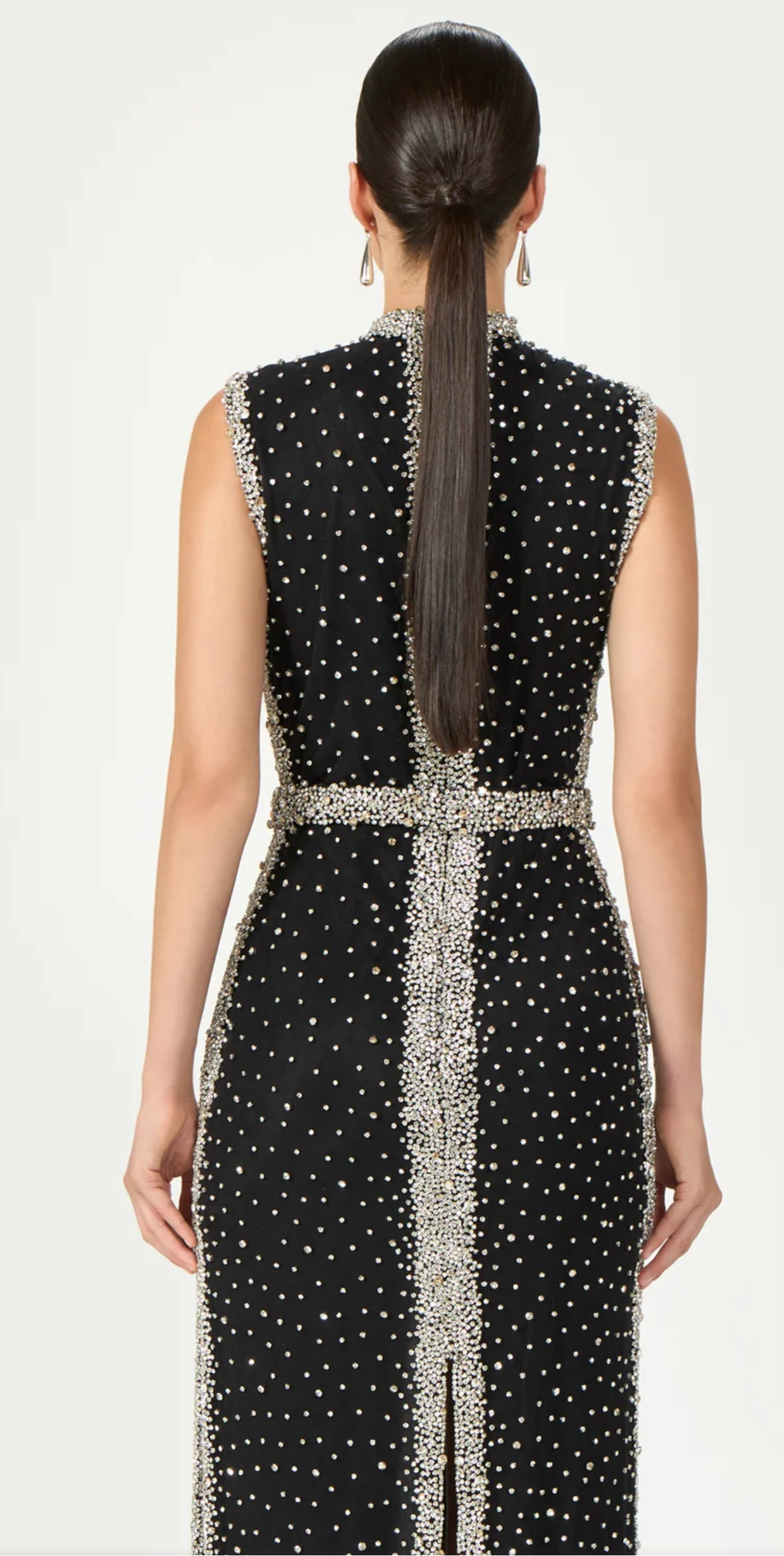 Belina Embroidered Crystals Column Gown