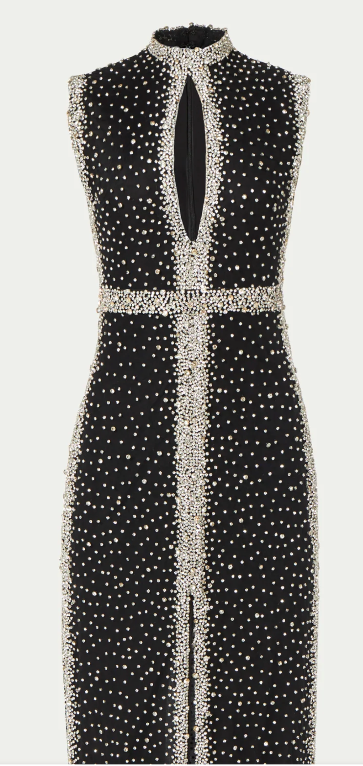 Belina Embroidered Crystals Column Gown