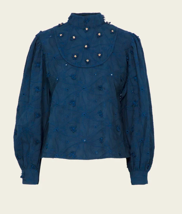 JOHANA NAVY BLUE SHIRT