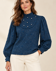 JOHANA NAVY BLUE SHIRT
